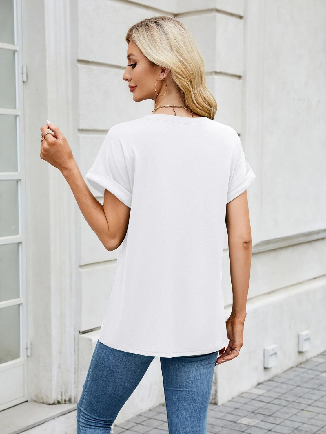 Florira Round Neck Short Sleeve T-Shirt - Image 11