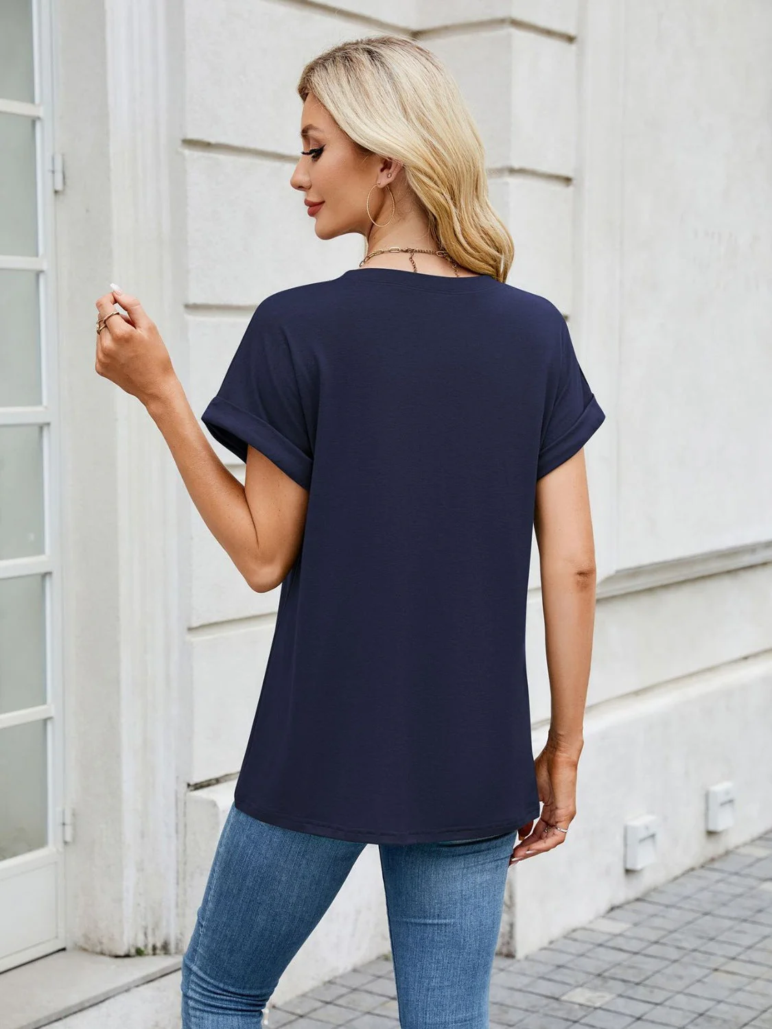 Florira Round Neck Short Sleeve T-Shirt - Image 13