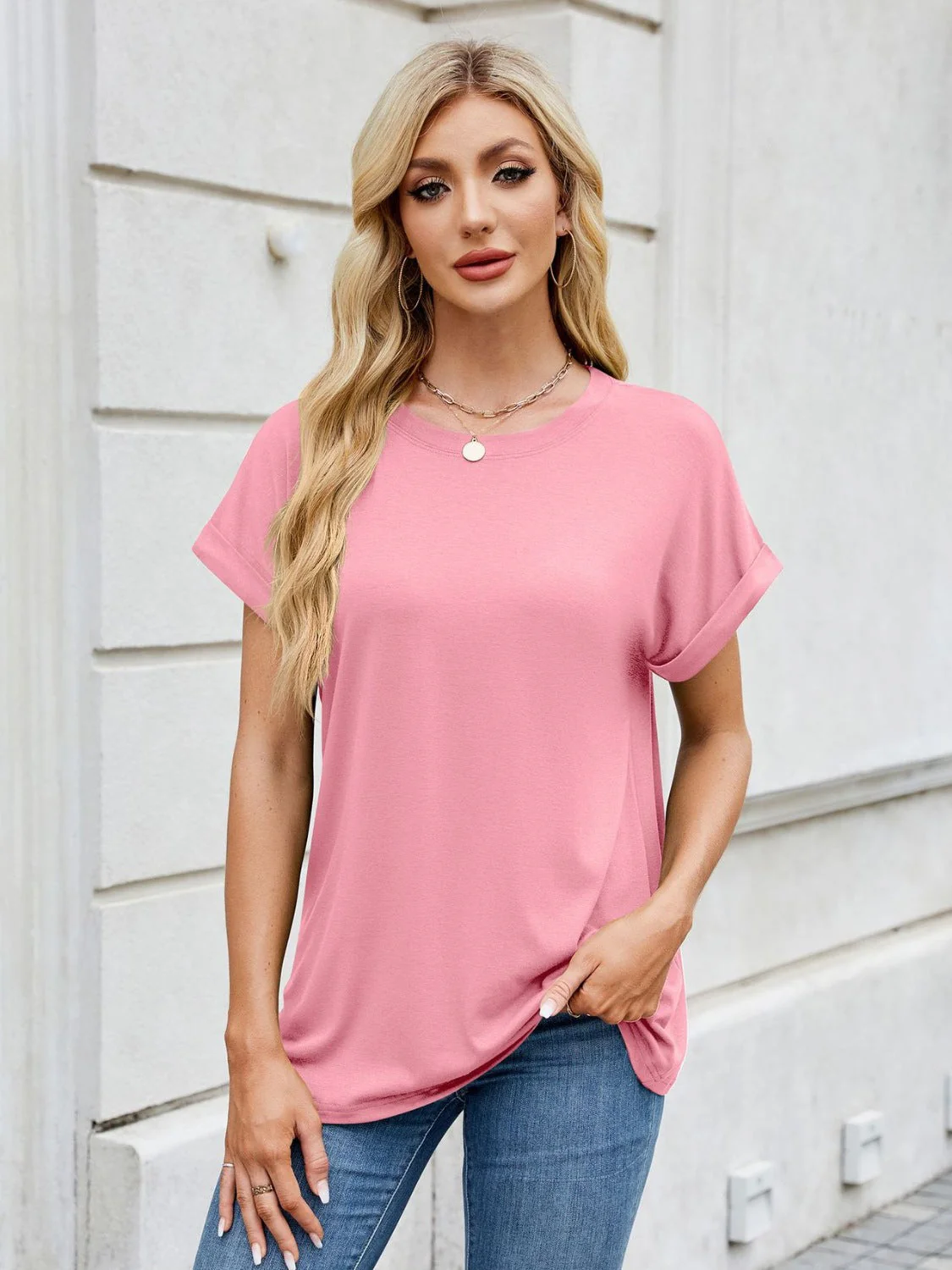 Florira Round Neck Short Sleeve T-Shirt - Image 29