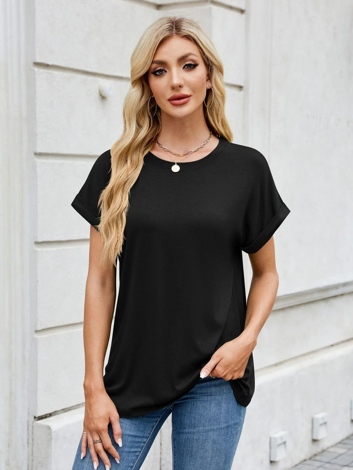 Florira Round Neck Short Sleeve T-Shirt - Image 7