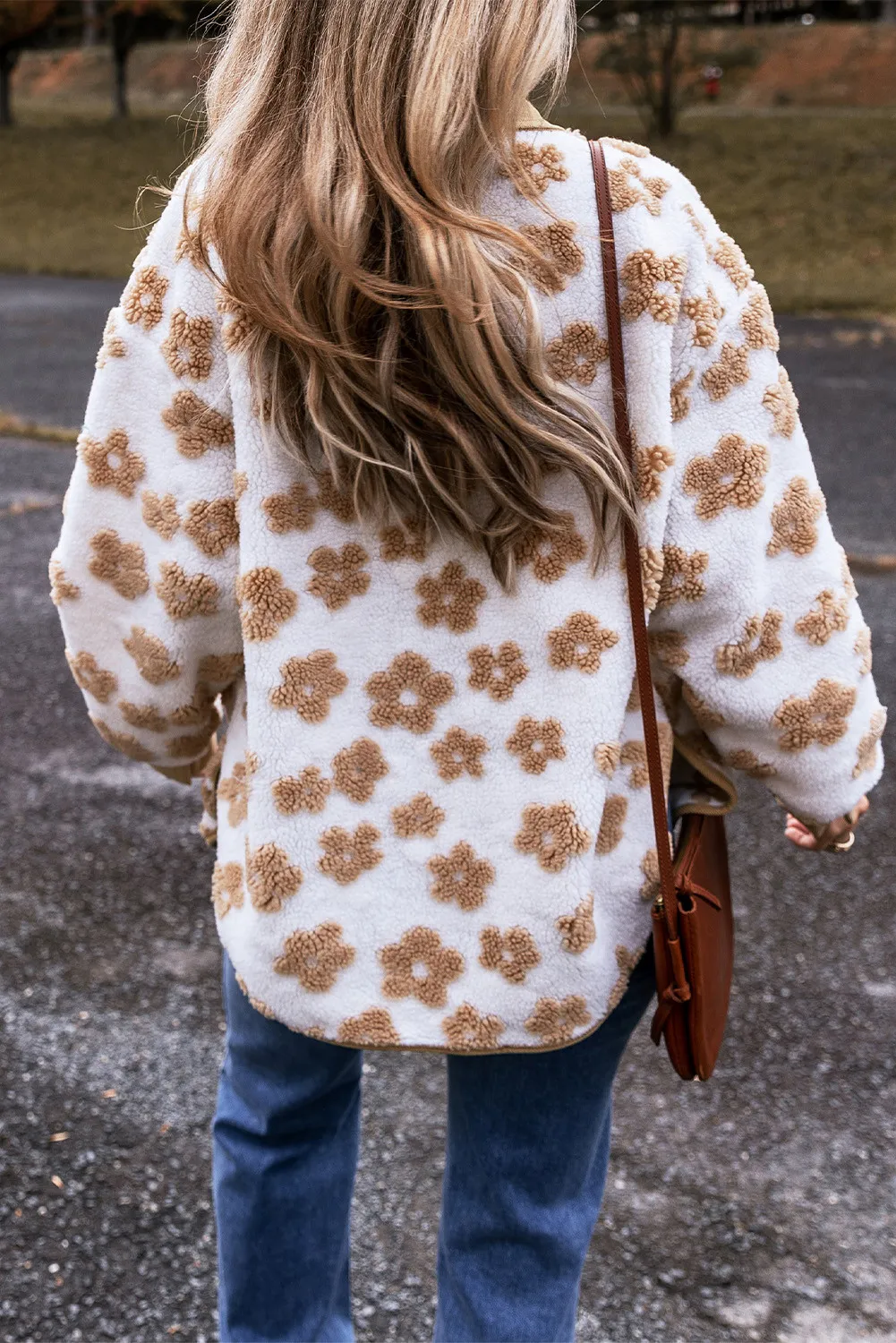 Flower Button Up Long Sleeve Jacket - Image 5