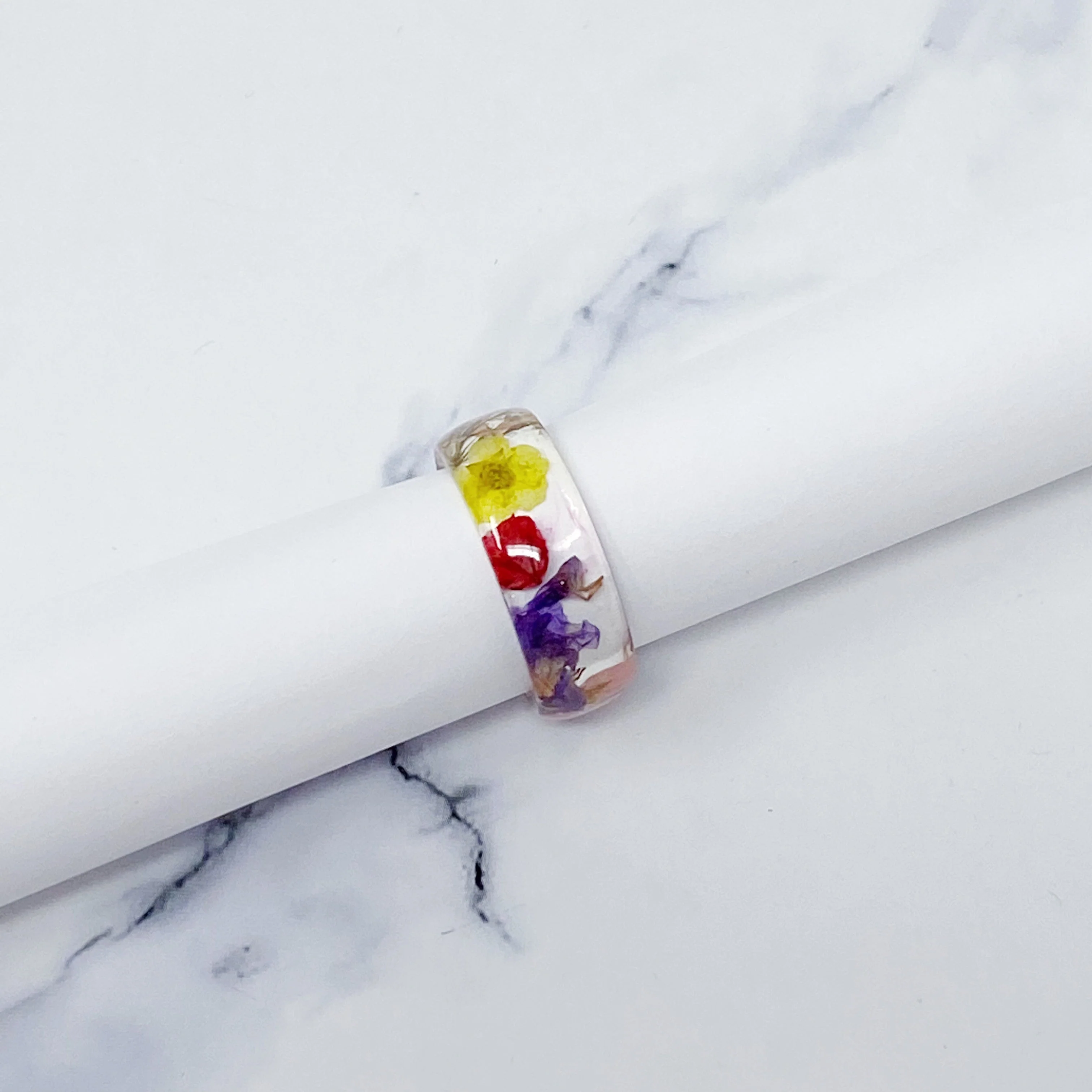Flower Field Acrylic Ring by Ellisonyoung.com - Image 3