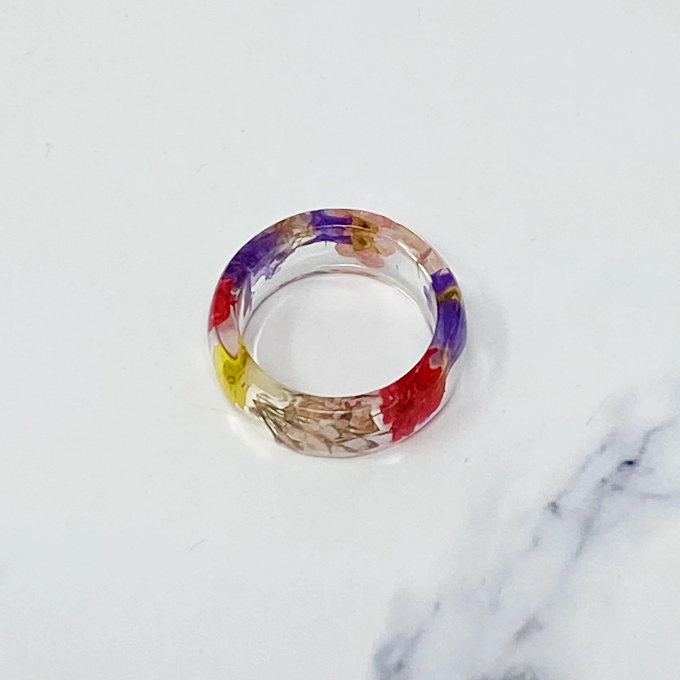 Flower Field Acrylic Ring by Ellisonyoung.com - Image 4