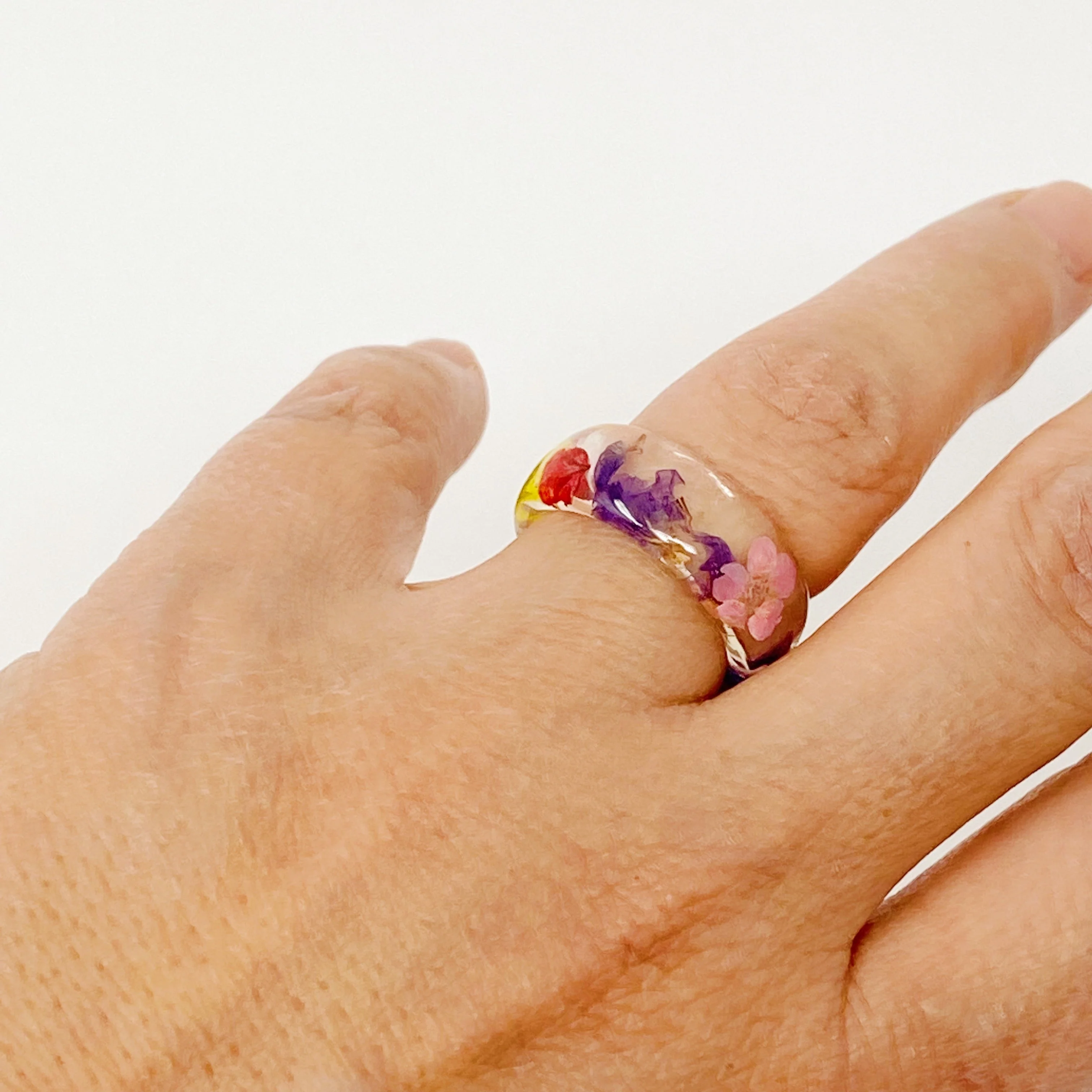 Flower Field Acrylic Ring by Ellisonyoung.com - Image 5