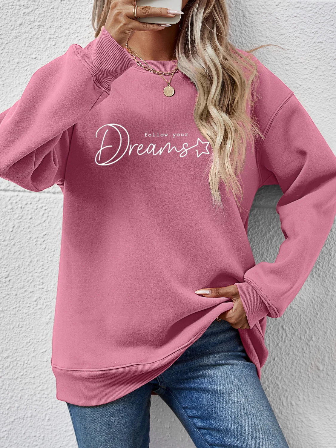 FOLLOW YOUR DREAMS Graphic Sweatshirt - Image 10