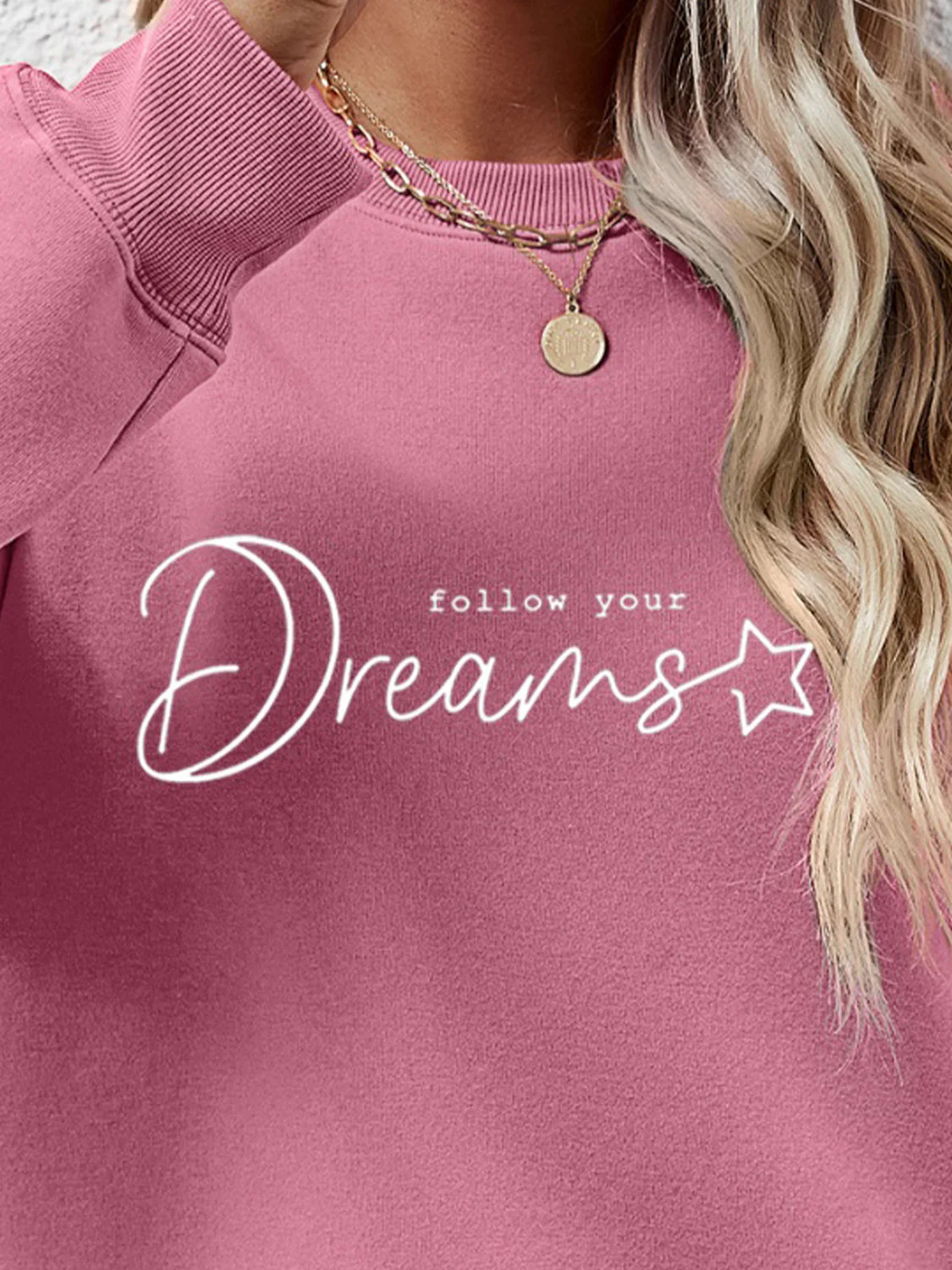 FOLLOW YOUR DREAMS Graphic Sweatshirt - Image 11
