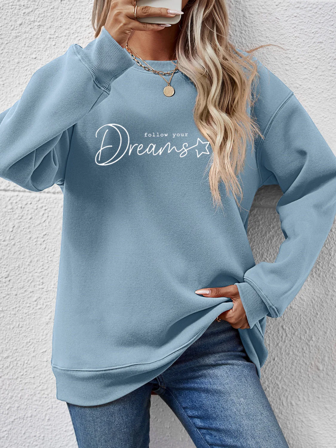 FOLLOW YOUR DREAMS Graphic Sweatshirt - Image 13