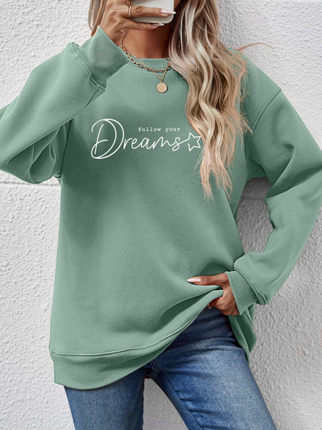 FOLLOW YOUR DREAMS Graphic Sweatshirt - Image 16