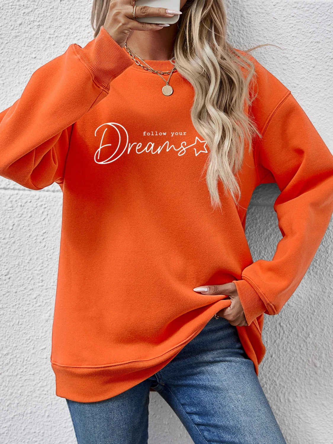 FOLLOW YOUR DREAMS Graphic Sweatshirt - Image 25