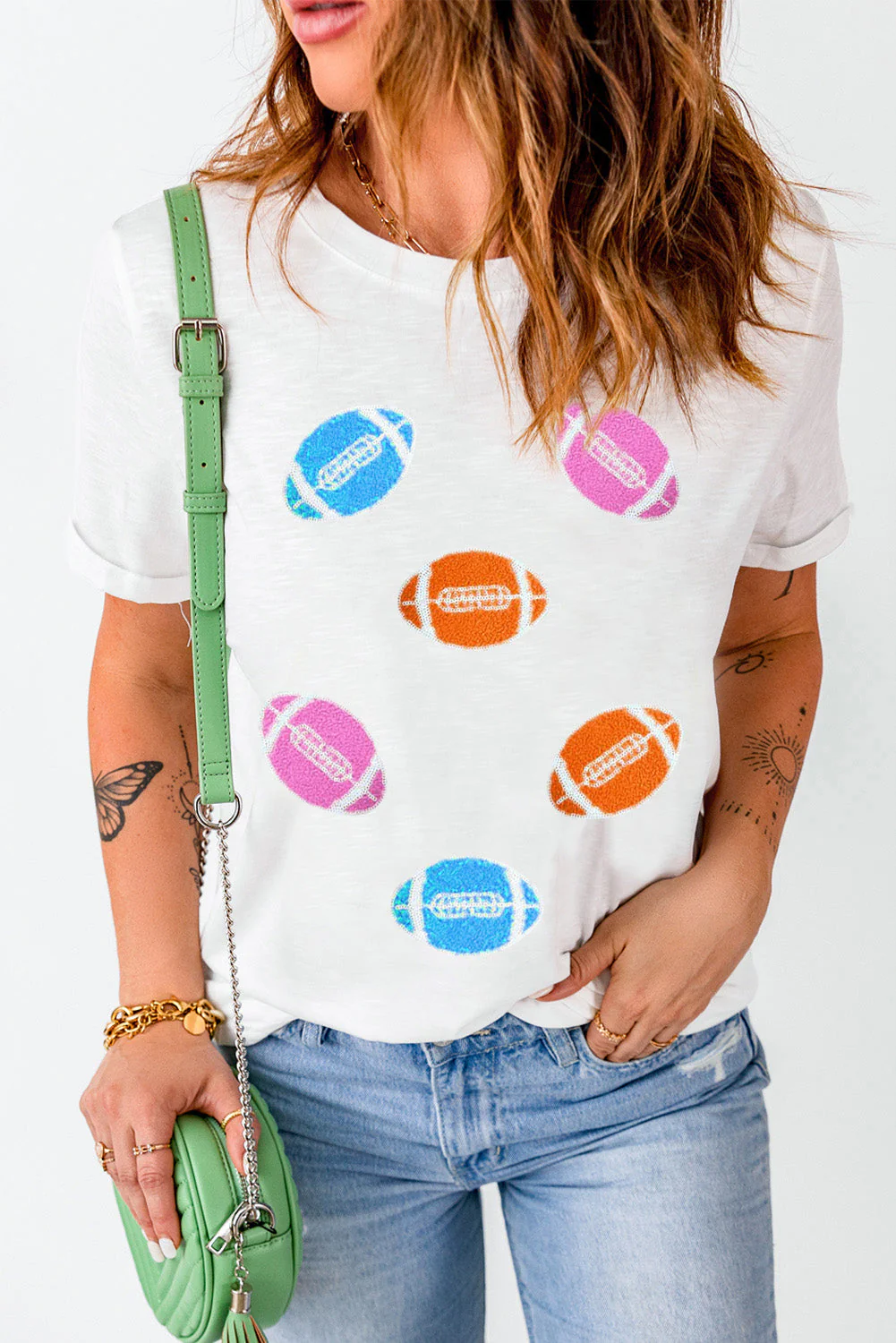 Football Round Neck Short Sleeve T-Shirt - Image 2