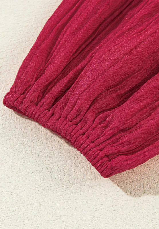 Frill Notched Long Sleeve Dress - Image 9