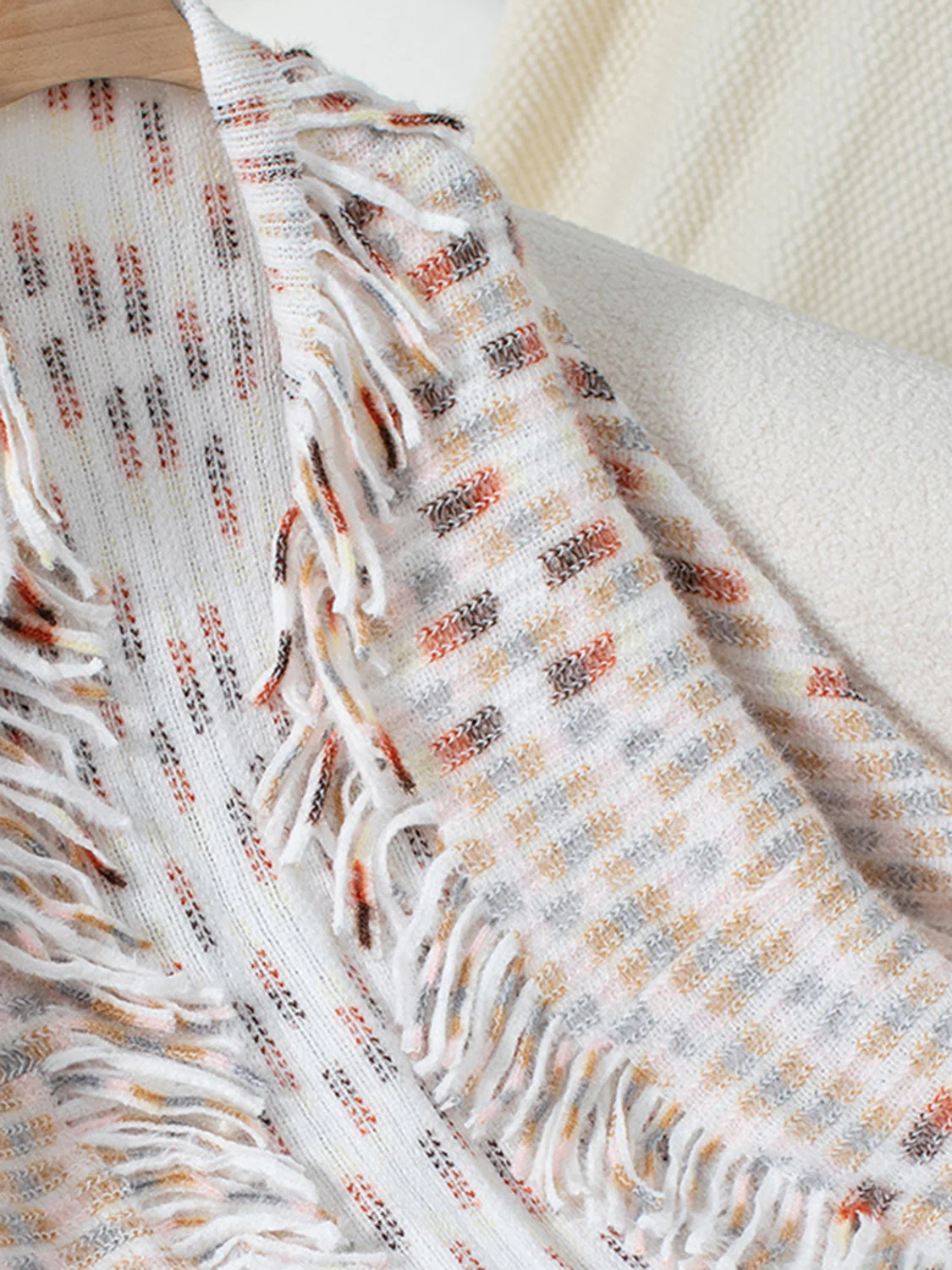 Fringe Open Front Half Sleeve Poncho - Image 10