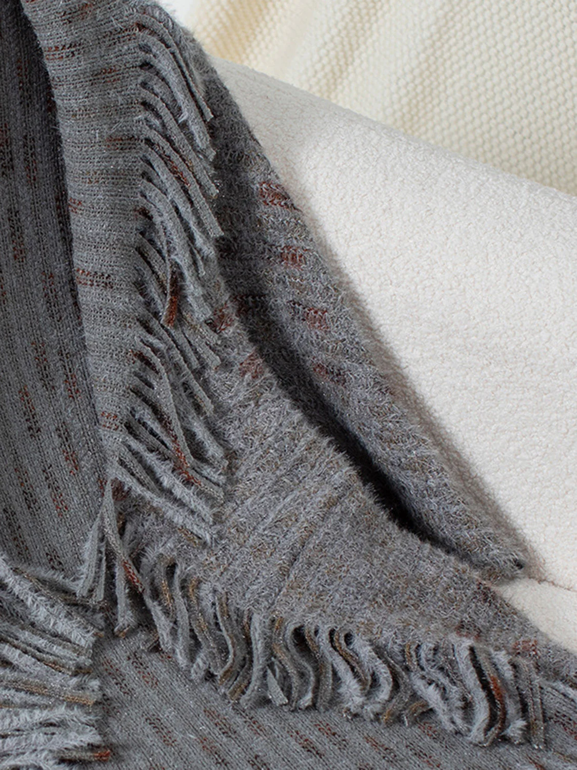 Fringe Open Front Half Sleeve Poncho - Image 16