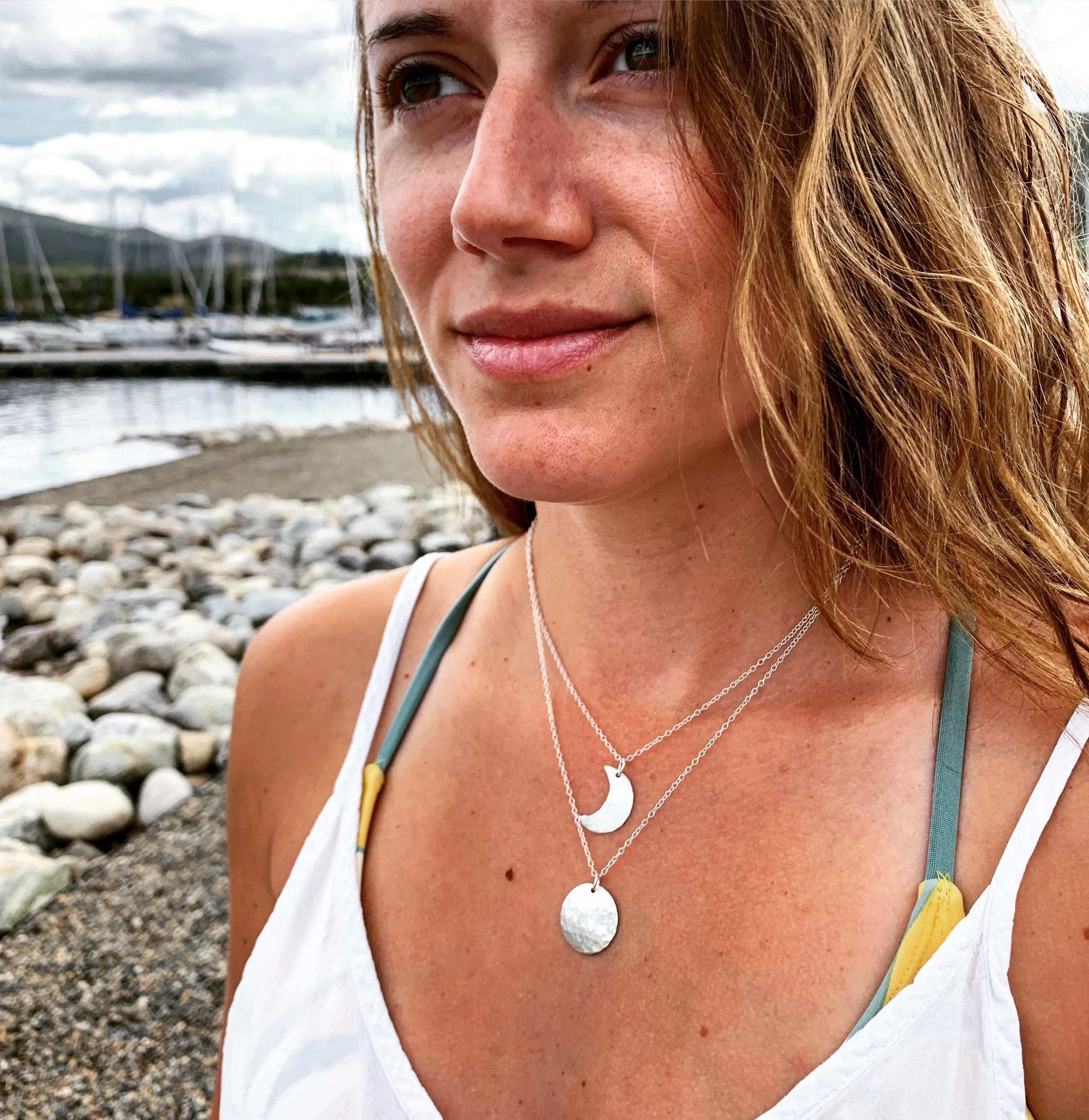 Full Moon Necklace by Jennifer Cervelli Jewelry - Image 2