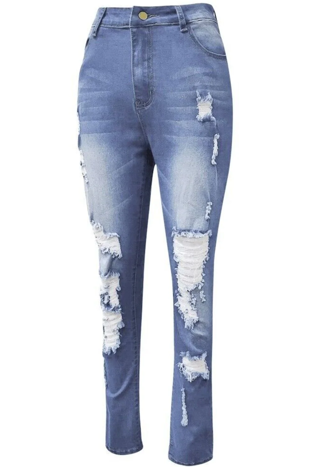 Full Size Distressed Skinny Jeans Plus Size - Image 5