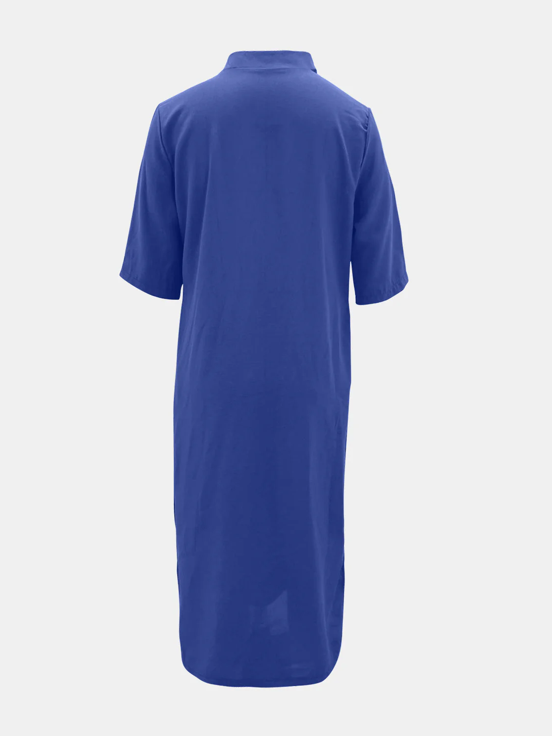 Full Size Notched Half Sleeve Midi Dress - Image 12