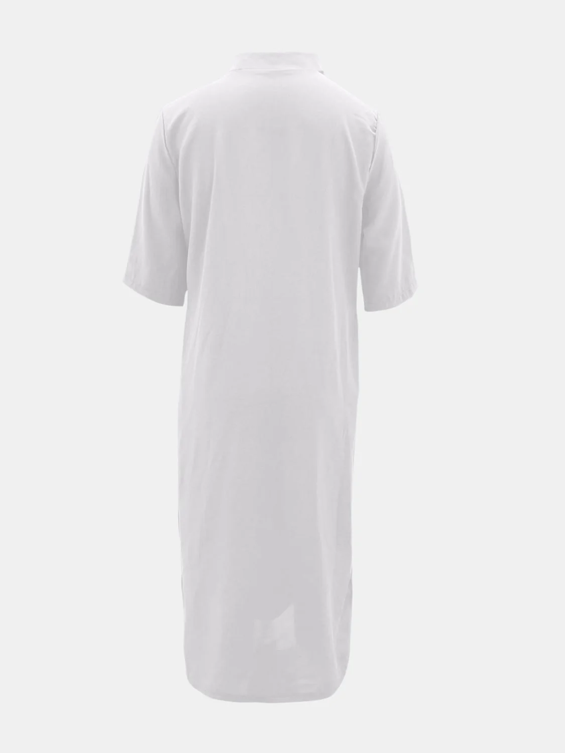 Full Size Notched Half Sleeve Midi Dress - Image 14