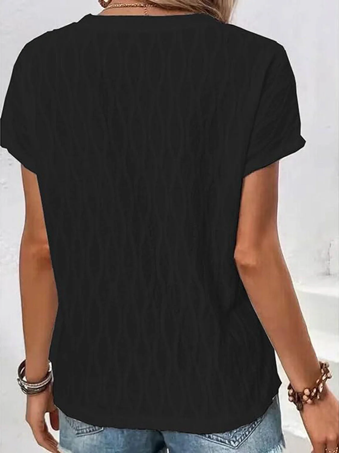 Full Size Round Neck Short Sleeve T-Shirt - Image 13