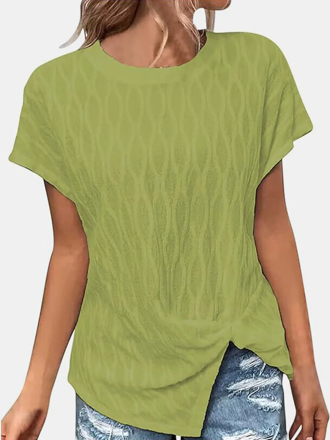 Full Size Round Neck Short Sleeve T-Shirt - Image 16