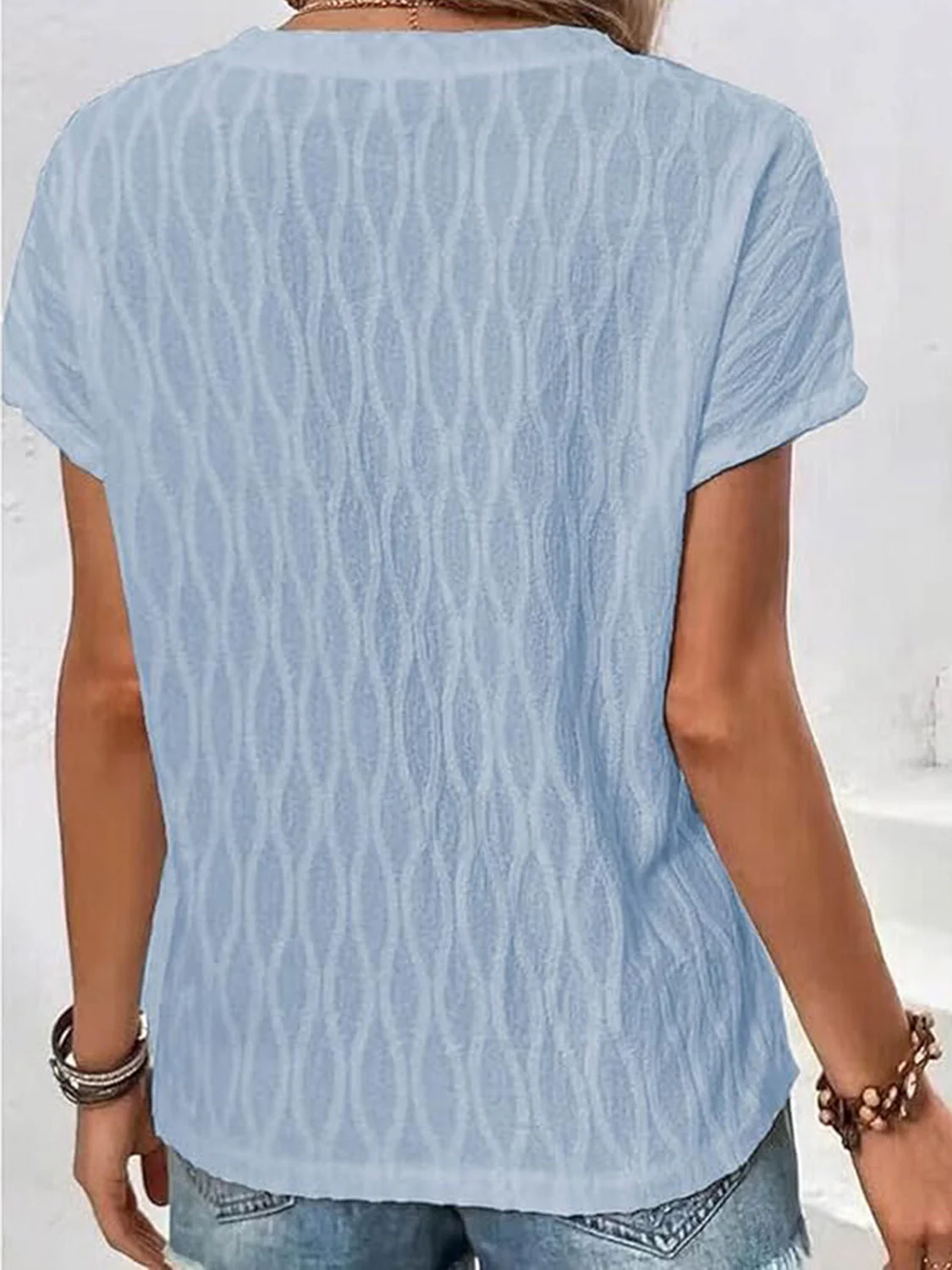 Full Size Round Neck Short Sleeve T-Shirt - Image 6