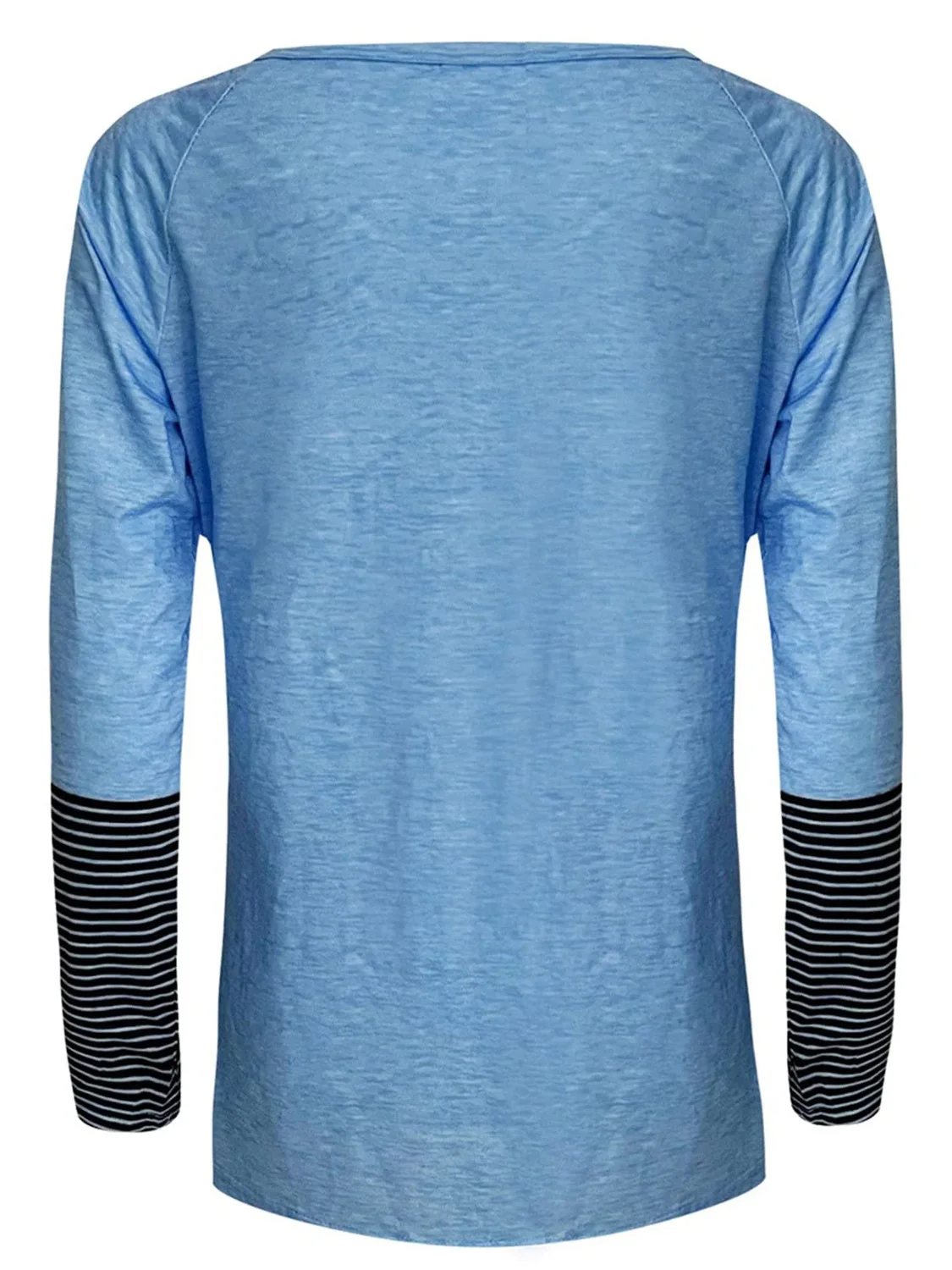 Full Size Striped Quarter Button Long Sleeve T-Shirt - Image 11