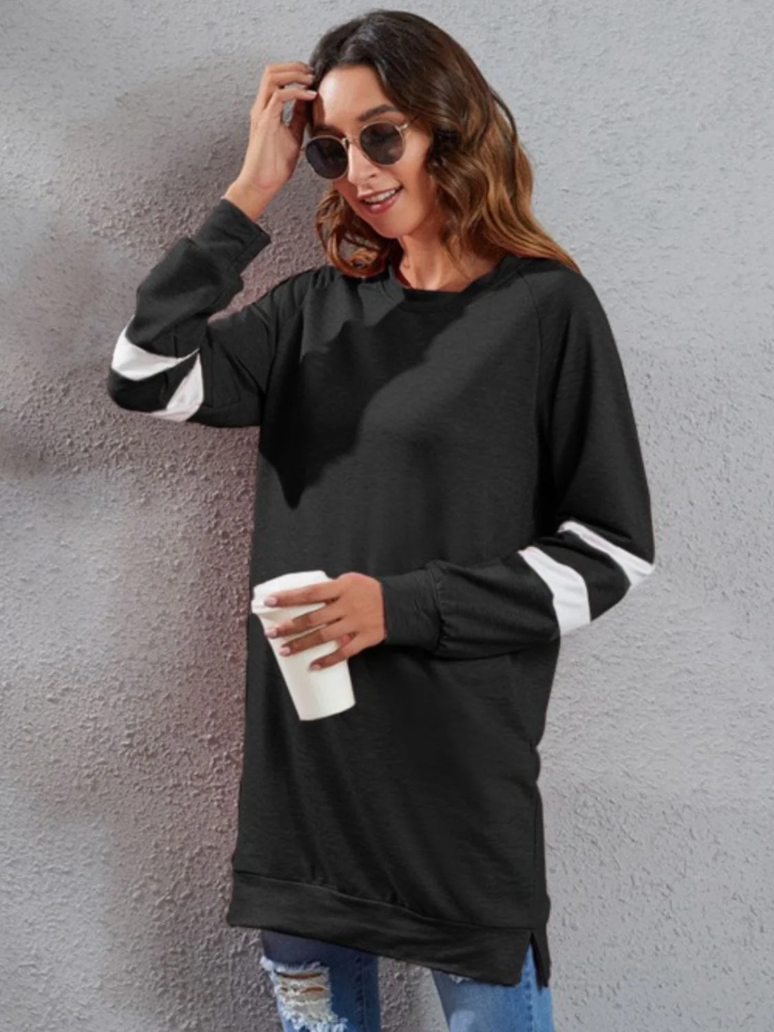 Full Size Striped Round Neck Long Sleeve T-Shirt - Image 11