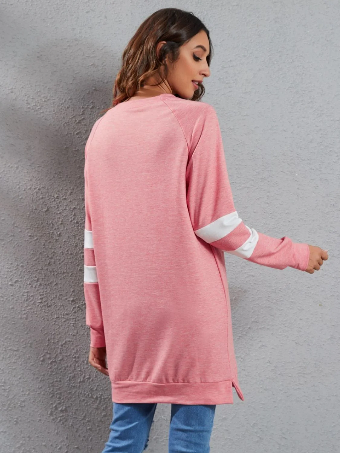 Full Size Striped Round Neck Long Sleeve T-Shirt - Image 20