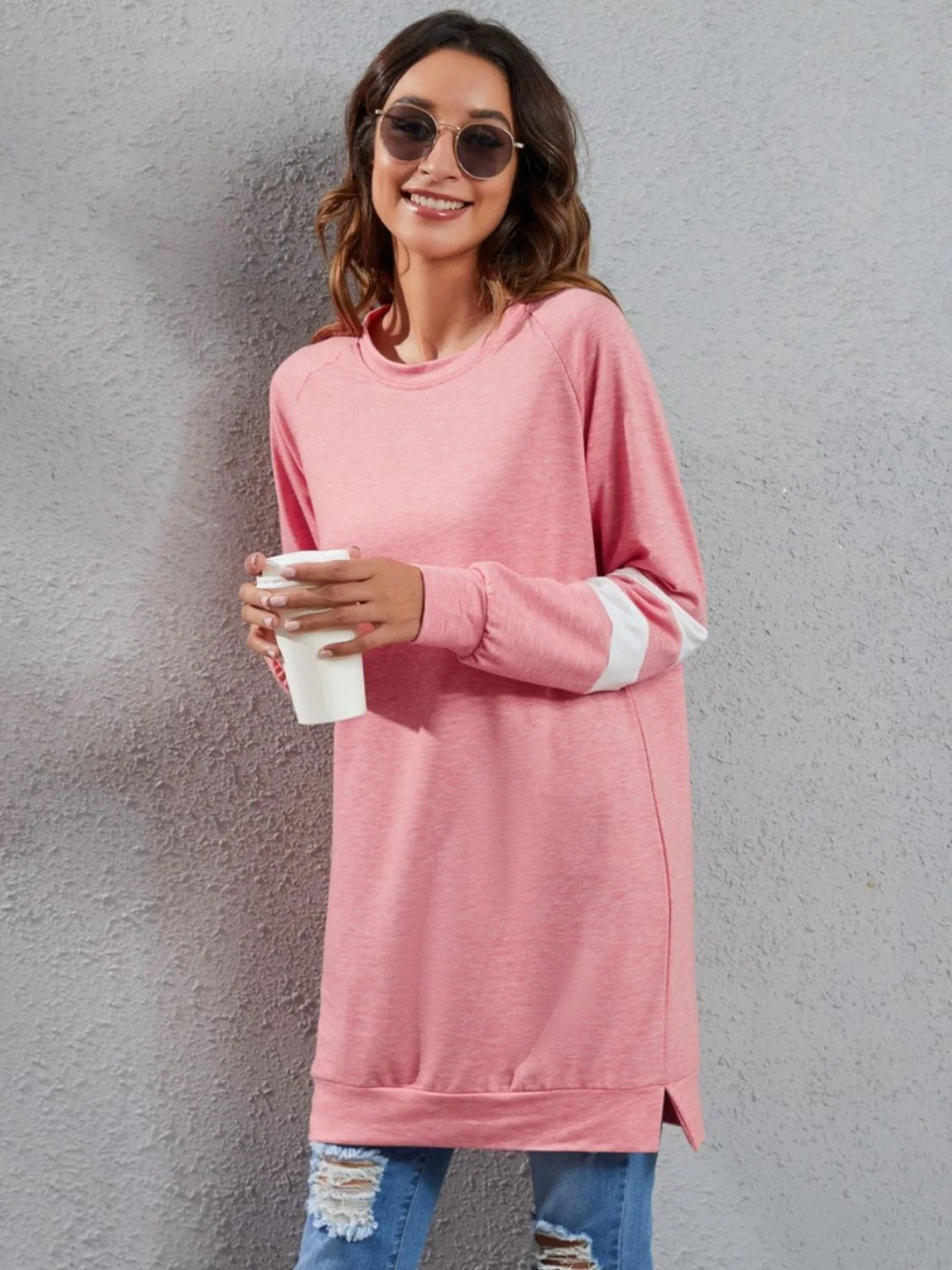 Full Size Striped Round Neck Long Sleeve T-Shirt - Image 23