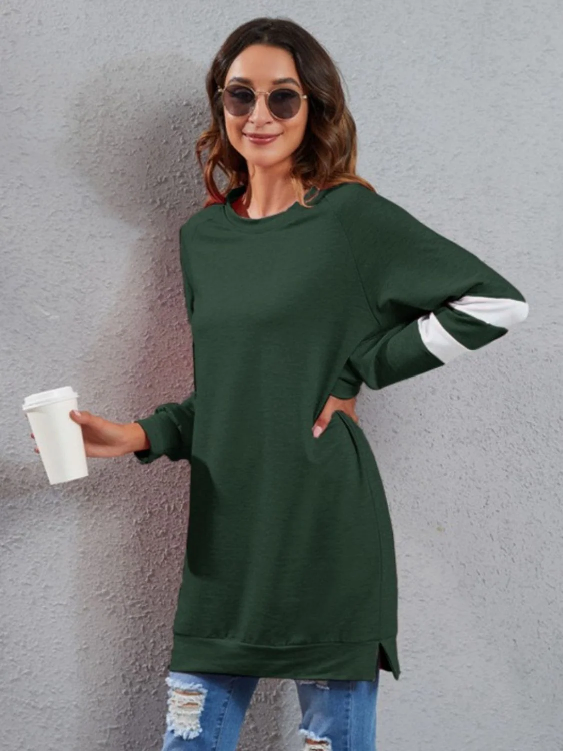 Full Size Striped Round Neck Long Sleeve T-Shirt - Image 5