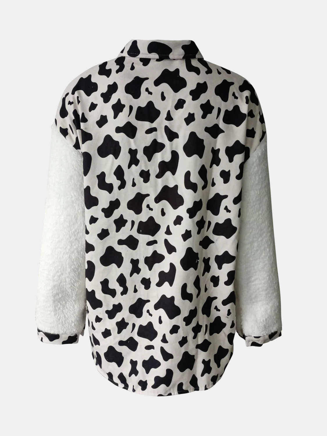 Fuzzy Button Up Long Sleeve Jacket - Image 11