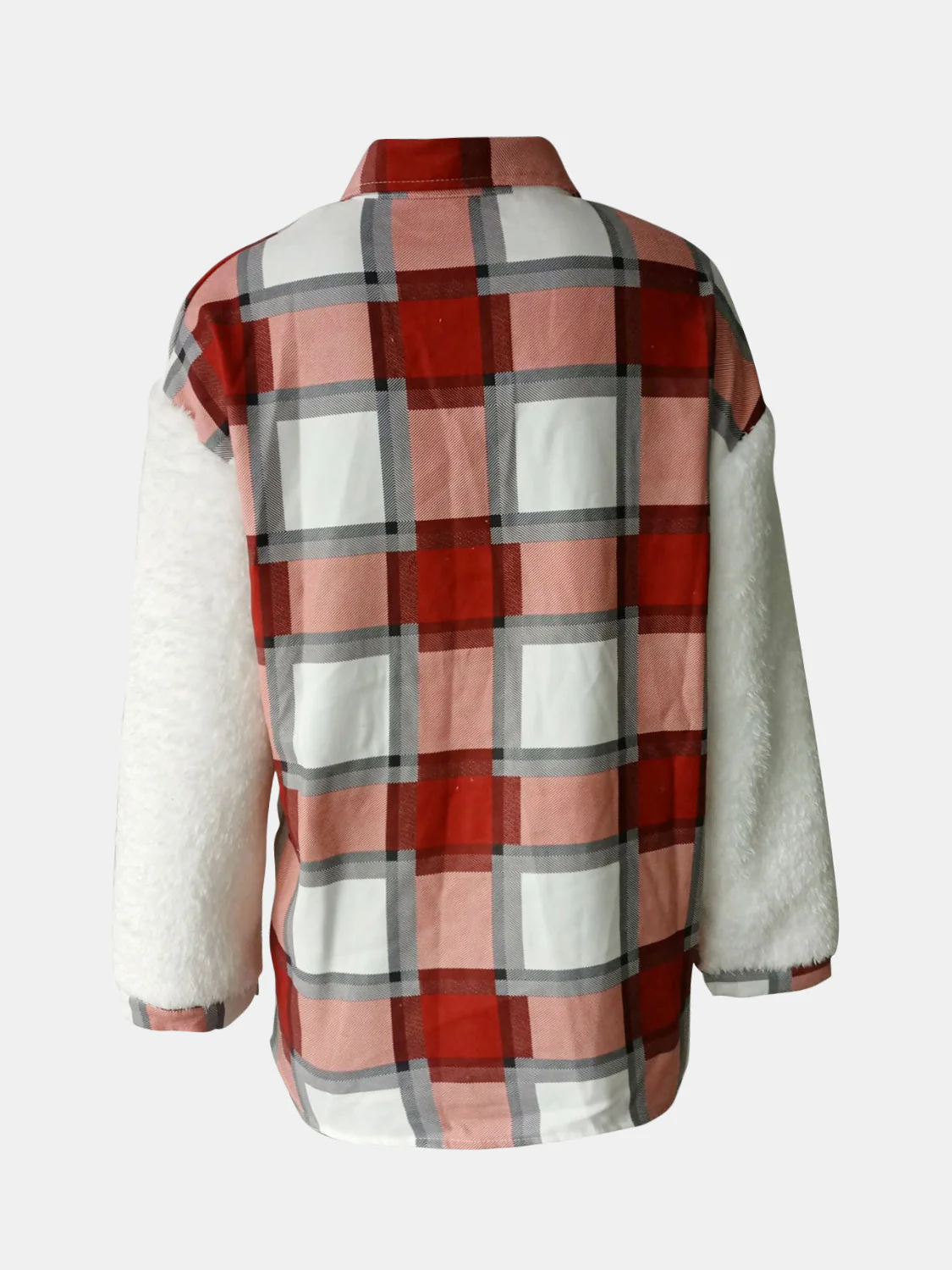 Fuzzy Button Up Long Sleeve Jacket - Image 16