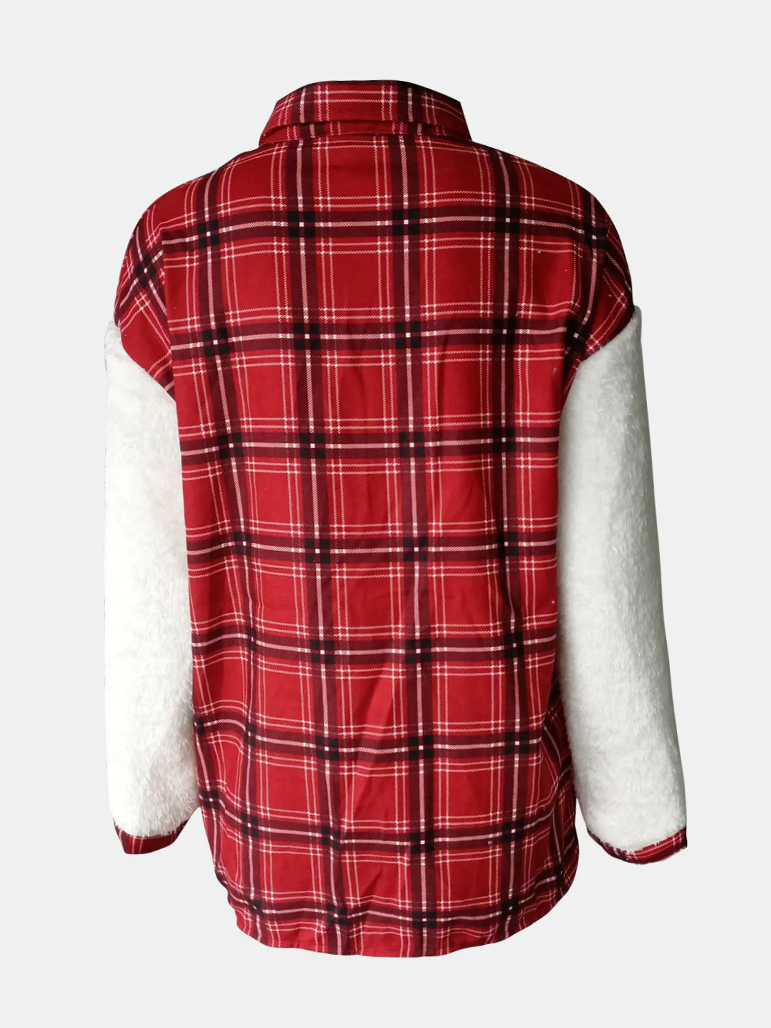 Fuzzy Button Up Long Sleeve Jacket - Image 20