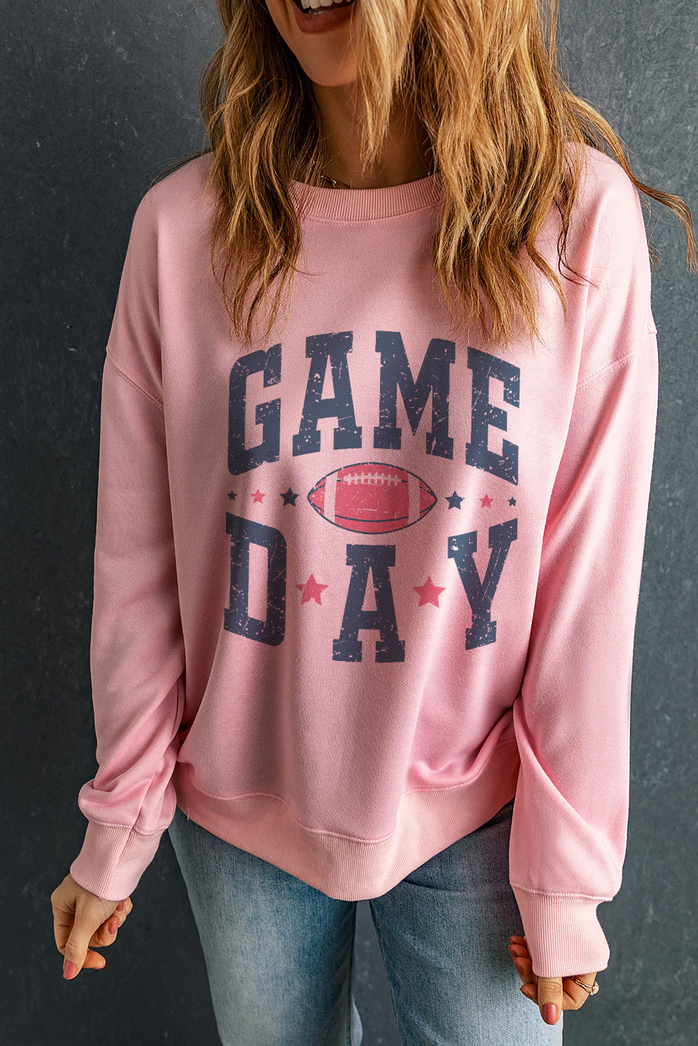 GAME DAY Round Neck Long Sleeve Sweatshirt - Image 2