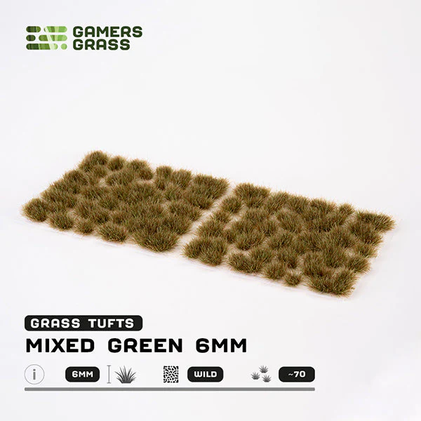 Gamers Grass Tufts: Mixed Green 6mm- Wild - Image 2