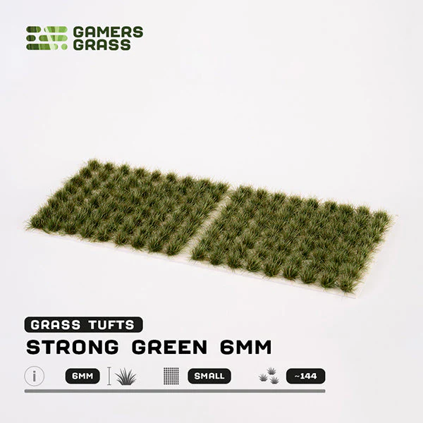 Gamers Grass Tufts: Strong Green 6mm - Small - Image 2