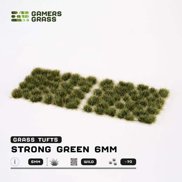 Gamers Grass Tufts: Strong Green 6mm - Wild - Image 2