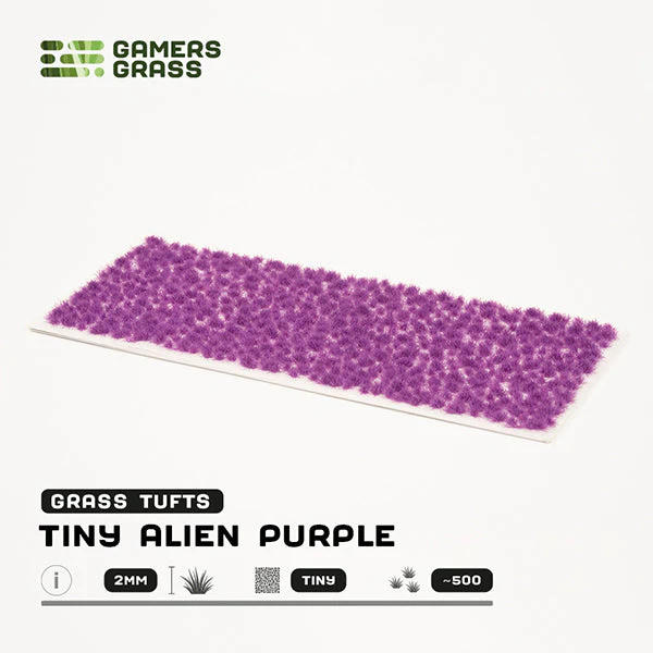 Gamers Grass Tufts: Tiny Alien Tufts- Purple 2mm - Image 2