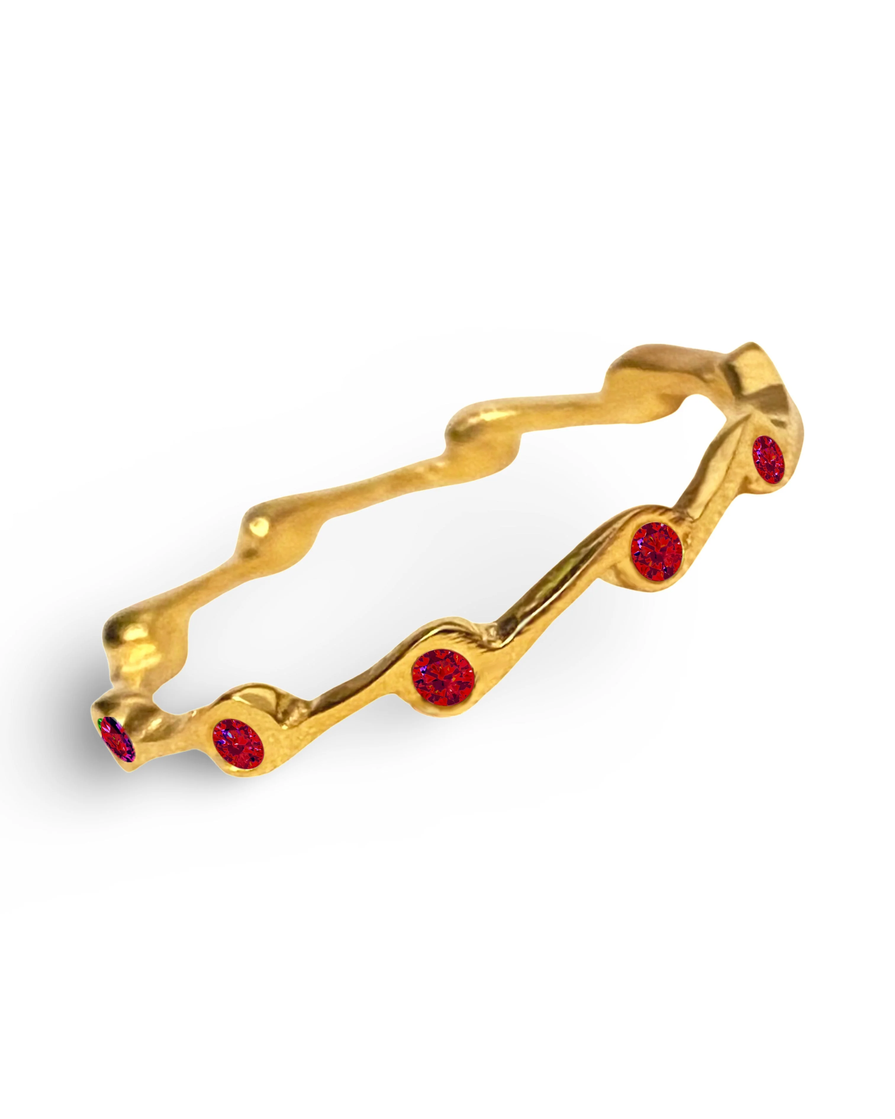 Garnet Birthstone Stacker Ring by The Urban Charm - Image 3