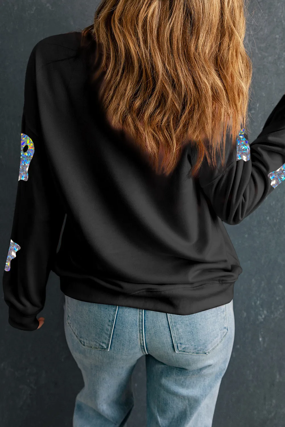 Ghost Round Neck Long Sleeve Sweatshirt - Image 2