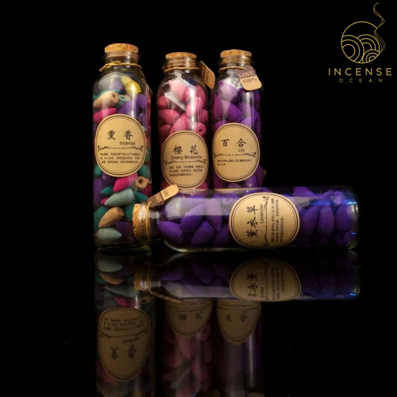Glass Bottle Package Incense Cones by incenseocean - Image 3