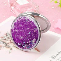 Glitter Quicksand Double-Sided Portable Mirror by KE Cosmetics - Image 2