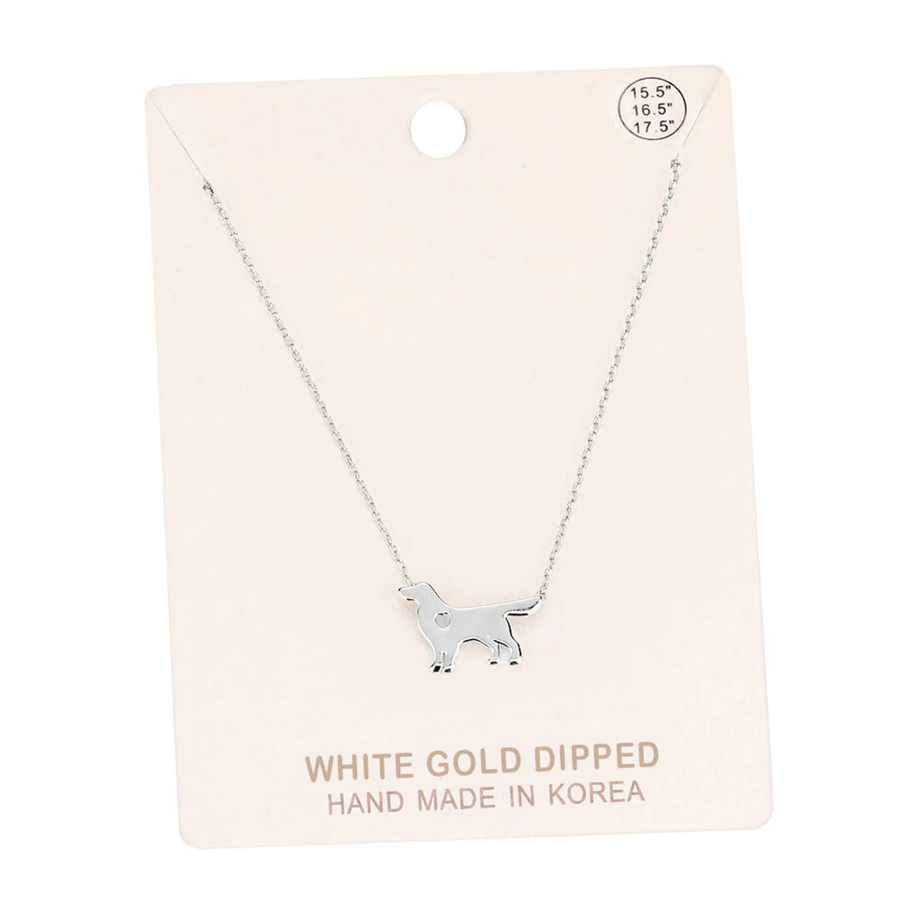 Gold Dipped Dachshund Heart Charm Dog Detailed Necklace by Madeline Love - Image 5