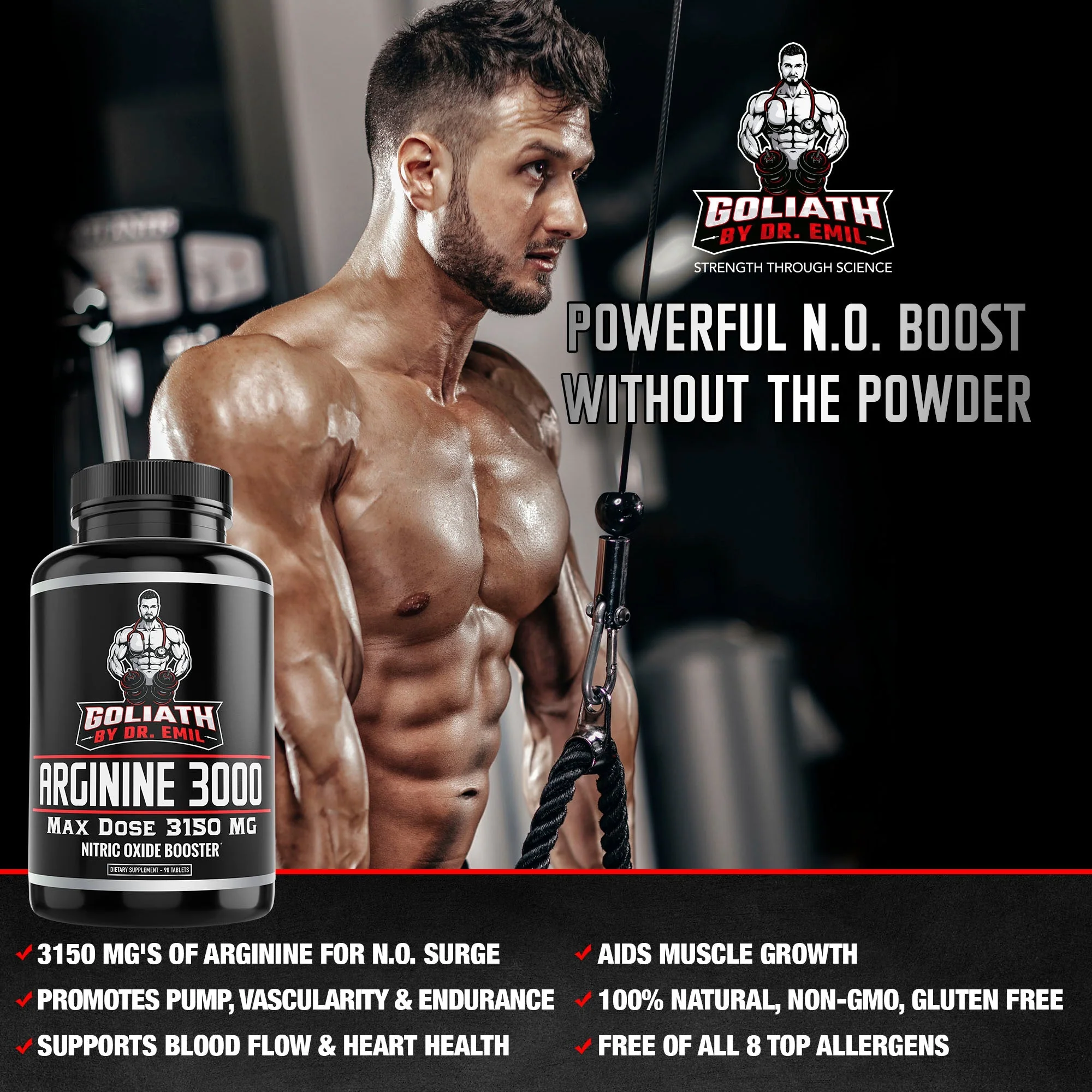 Goliath - ARGININE 3000 by Dr Emil Nutrition - Image 2