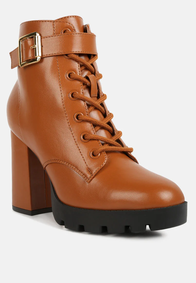 grahams faux leather lace up boots by London Rag - Image 2