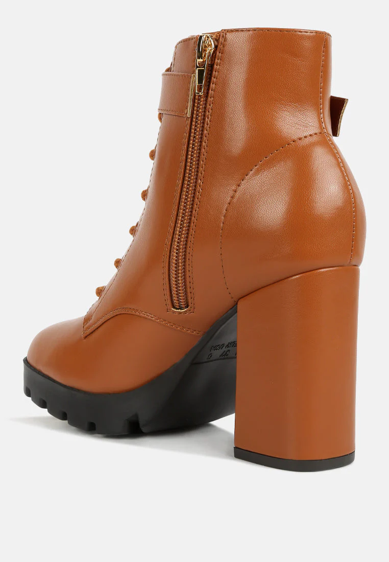 grahams faux leather lace up boots by London Rag - Image 3