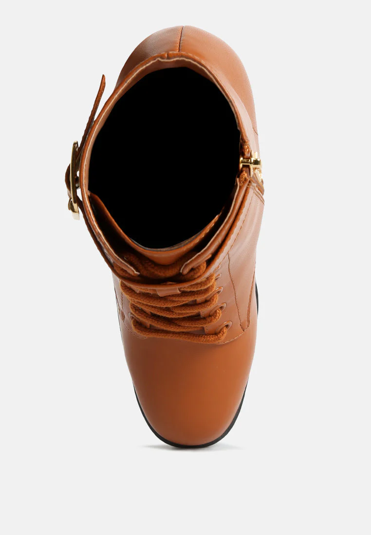 grahams faux leather lace up boots by London Rag - Image 4