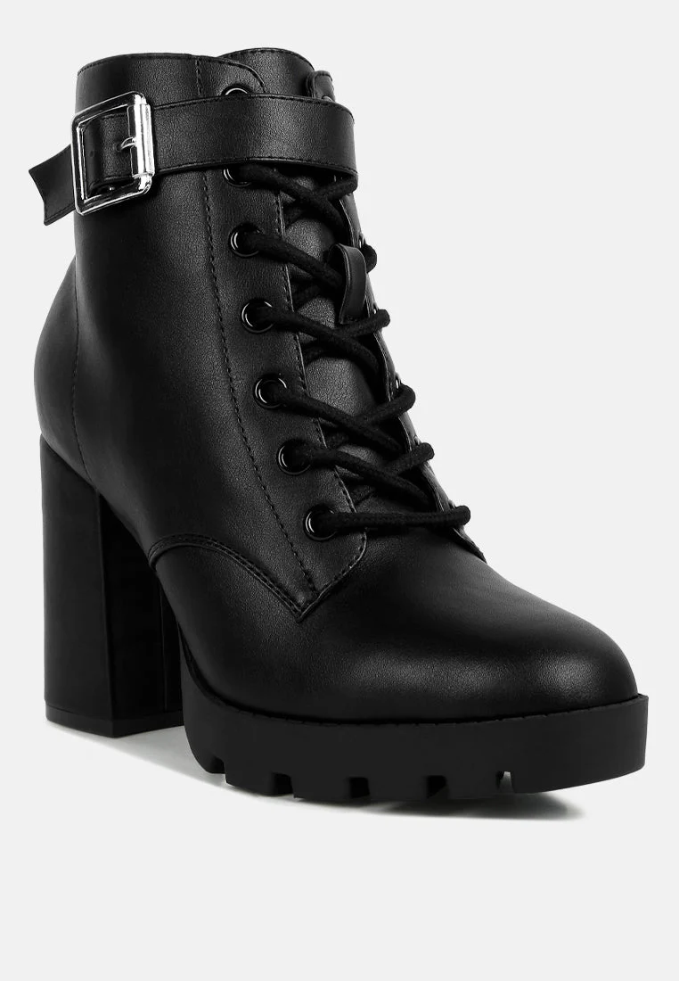 grahams faux leather lace up boots by London Rag - Image 7