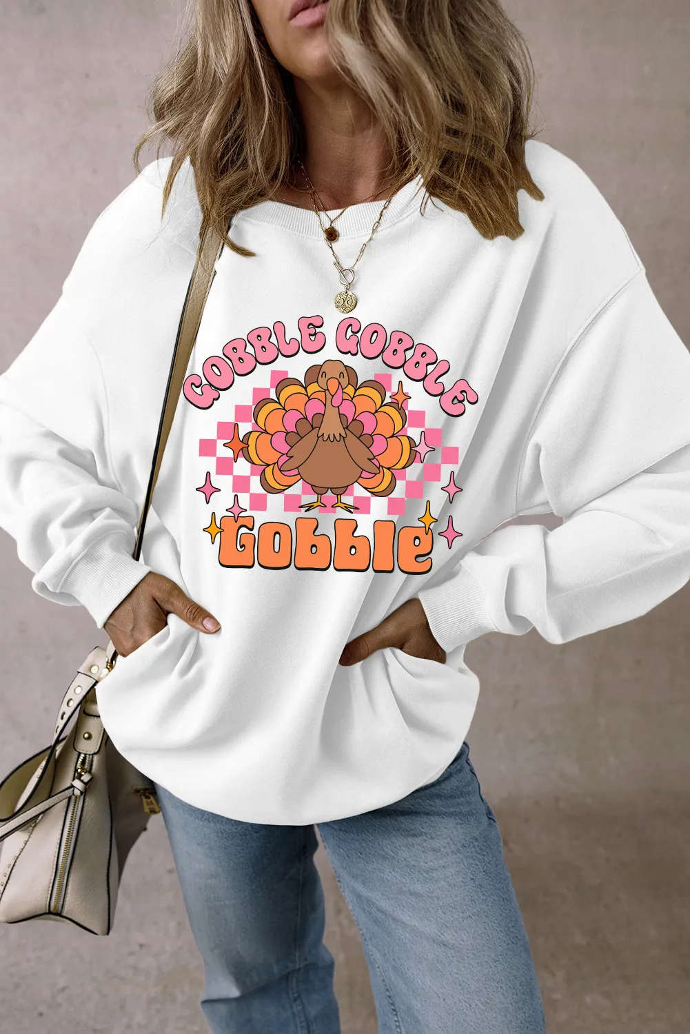 Graphic Dropped Shoulder Long Sleeve Sweatshirt - Image 2