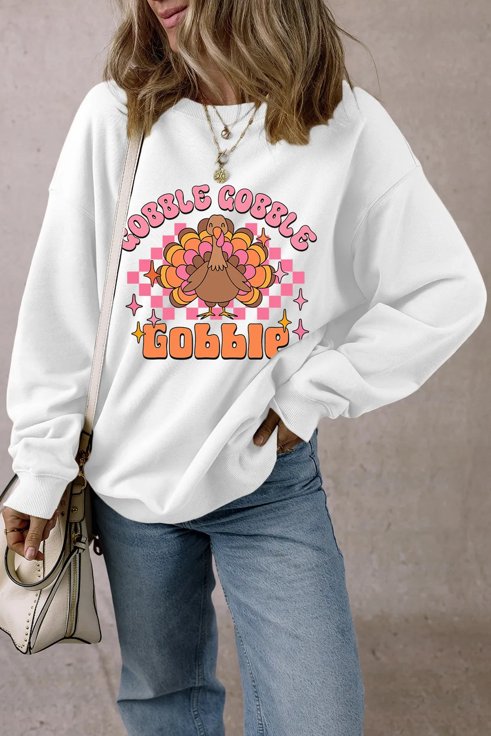 Graphic Dropped Shoulder Long Sleeve Sweatshirt - Image 3