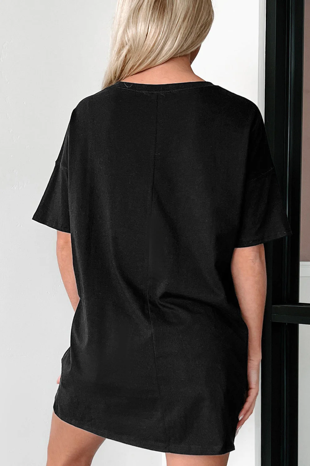 Graphic Round Neck Half Sleeve Oversize T-Shirt - Image 4